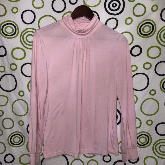 Cato Mock Turtleneck Gathered Top Size Large - Picture 2 of 7